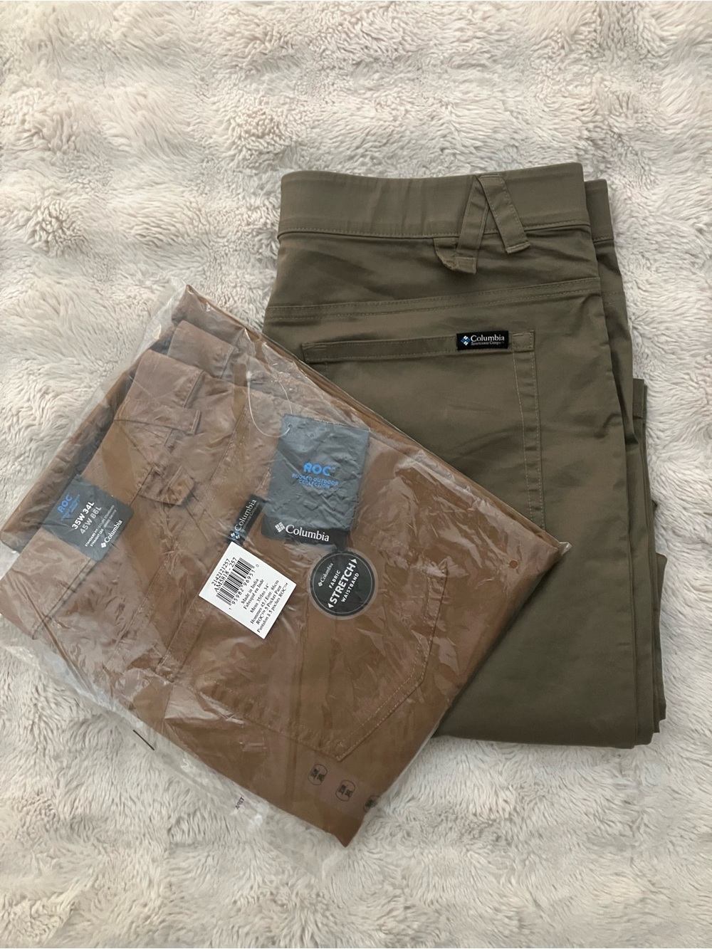 Columbia Men's Chinos in Olive Green and Brown
